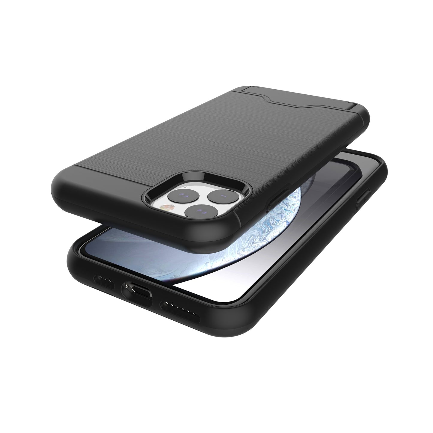 Compatible with Apple , Brushed card phone case